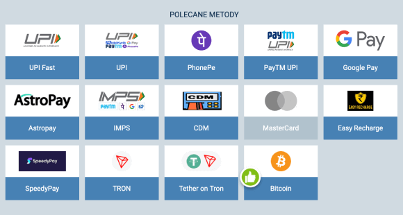 Opcje płаtnоści 1xBet